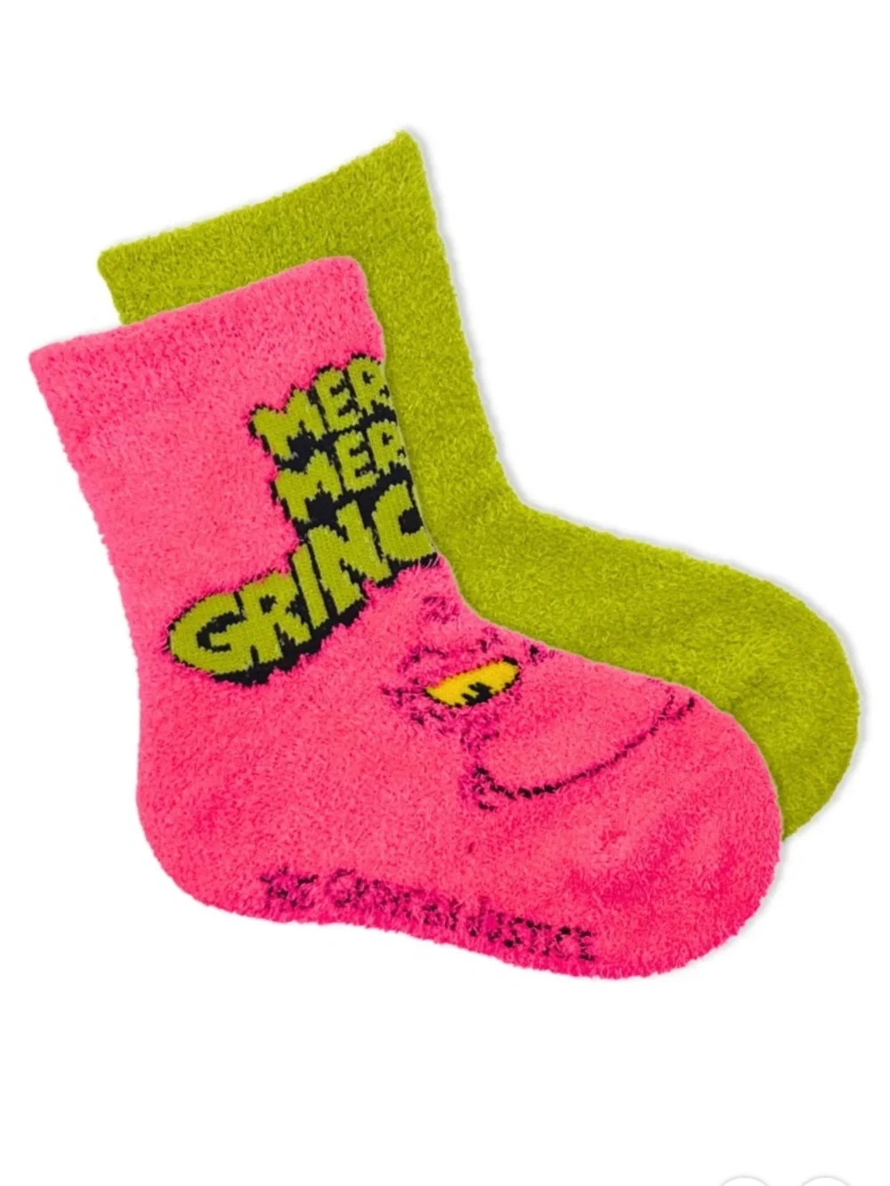 The Grinch Girls 2 PK Socks Size M/L NWT